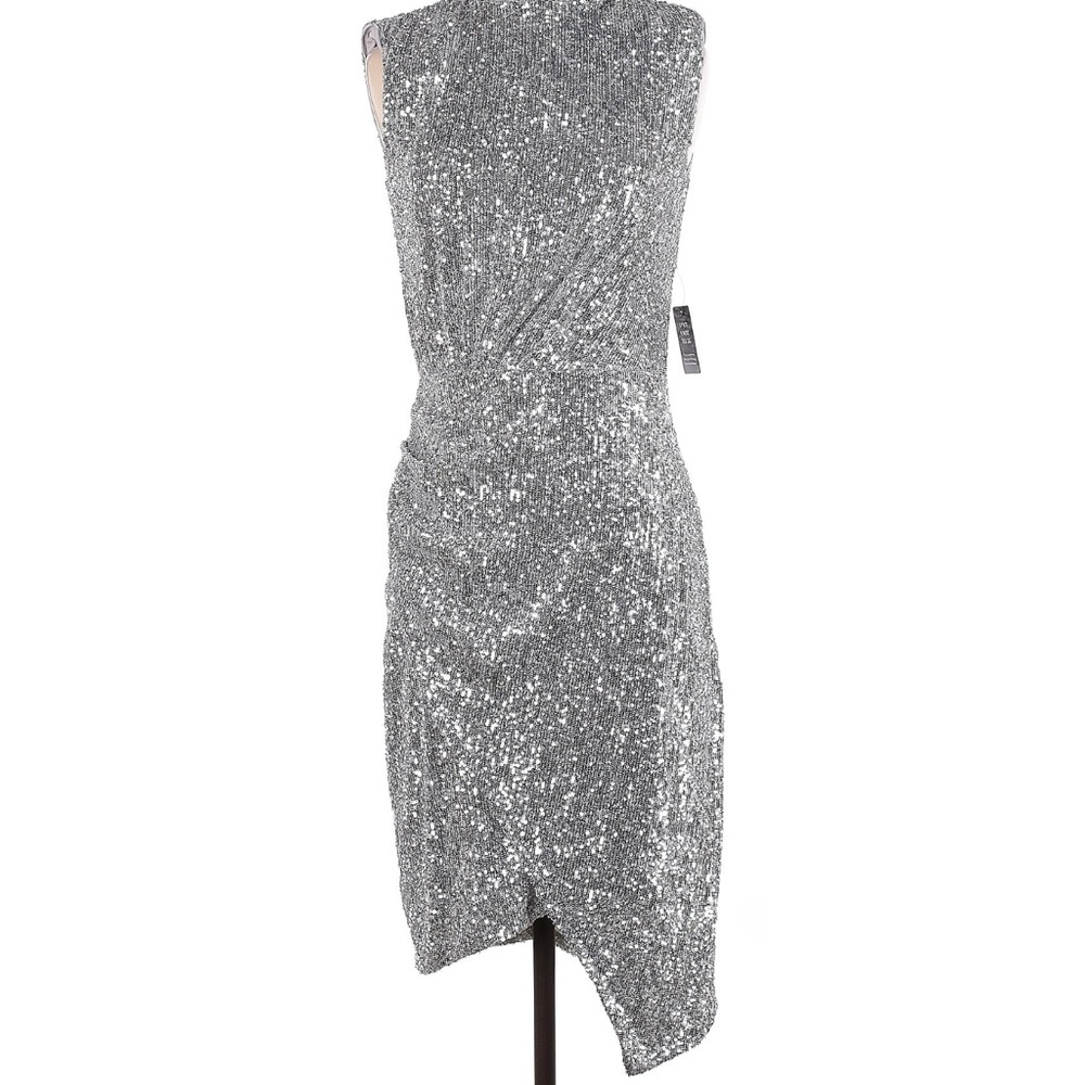 Express Silver Sequin Dress - New Year - Holiday
